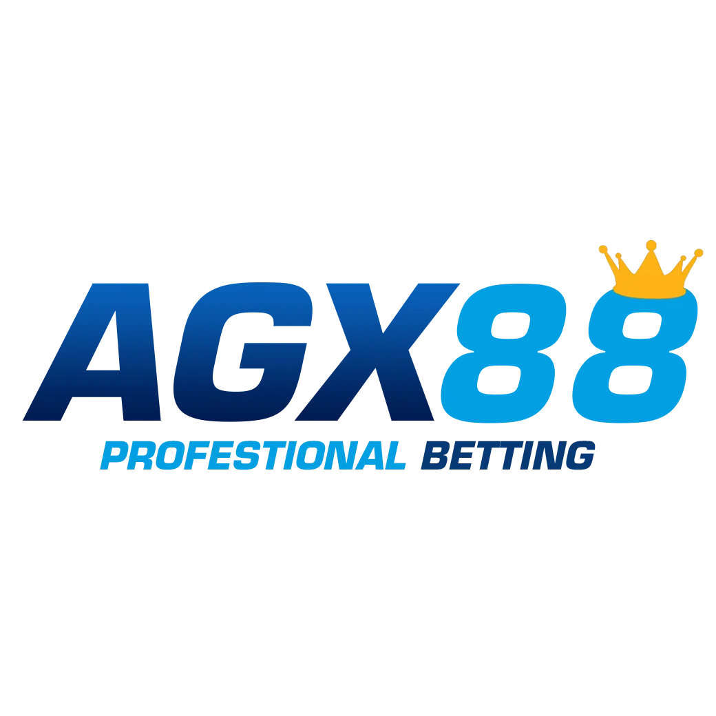 AGX88 โลโก้ตัวอักษรสีน้ำเงินคำว่า AGX88 พร้อมมงกุฎสีทองและข้อความ Professional Betting ดีไซน์เรียบเท่สไตล์เว็บเดิมพันออนไลน์